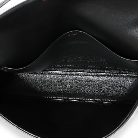 Celine Black Shiny Calfskin Triomphe Shoulder Bag - Picture 4 of 6